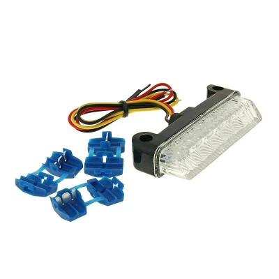 Kép: Hátsó fényszóró LED átlátszó 78x16mm E JELZETT univerzális