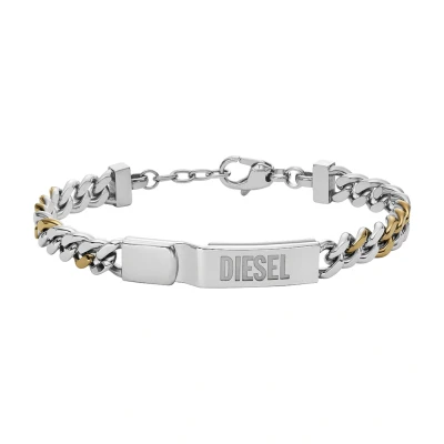 Kép: Diesel Steel Stainless Bracelet Silver Karkötő silvercoloured/goldcoloured, Méret: One Size, coloured/gold coloured