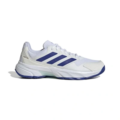 Kép: adidas Performance Courtjam Control 3 Teniszcipők többféle pályához, Méret: 47 1/3, Footwear white/lucid blue/semi flash aquaCipő