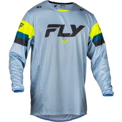Kép: FLY RACING Kinetic Prix Ifjúsági Mez Jég Szürke/Szén/Feltűnő Sárga