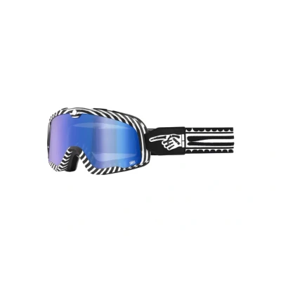 Kép: Goggles MX 100% Barstow Death FESTÉK kék tükrös lencsével