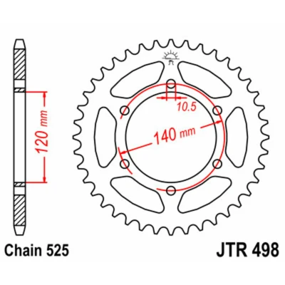 Kép: JTSPROCKETS JTR498.44 Lánckerék