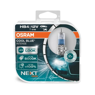 Kép: OSRAM 9006CBN HCB Izzó, távfényszóró HB4 12V 51W 5000K Halogén BMW: 5 Sedan, 3 Touring, Coupe, MERCEDES BENZ: E osztály C T modell