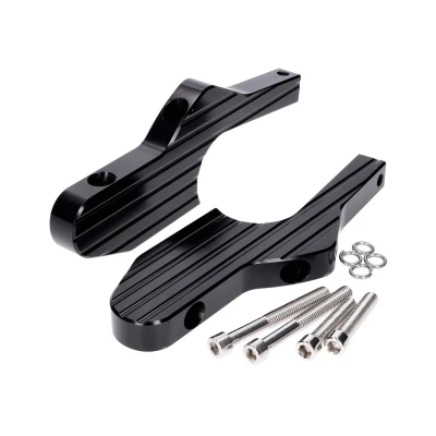 Kép: Lábtartó adapter lábtámasz alumínium CNC fekete matt a Vespa GT, GTS, GTV modellekhez