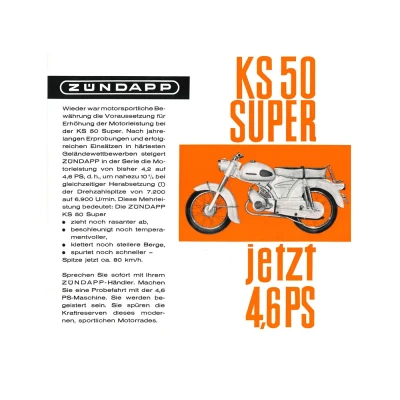 Kép: Prospekt KS50 a Zündapp Super számára
