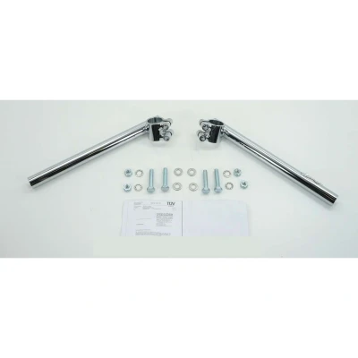 Kép: kormányrúd készlet 33 mm es bilincselés, szélessége kb. 265 mm, átmérő 22 Zündapp, Kreidler, Hercules, Puch, KTM, DKW, Mofa, Moped,