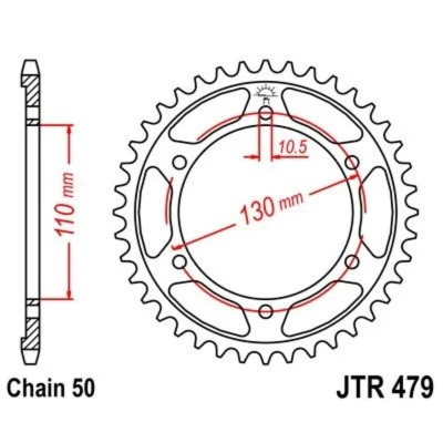 Kép: JT SPROCKETS Cink Standard Hátsó Láncszem 479 530