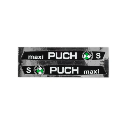 Kép: Matrica Puch Maxi tankra (x2) 205x25mm króm