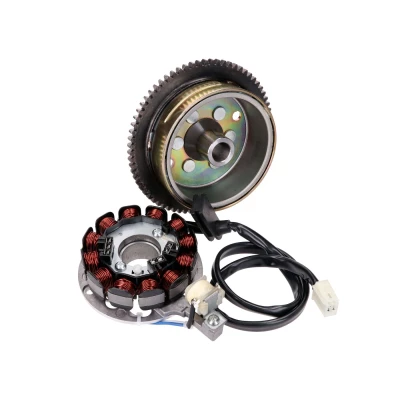 Kép: Alternátor állórész és rotor Minarelli AM6 Moric / Power up E Start rendszerrel