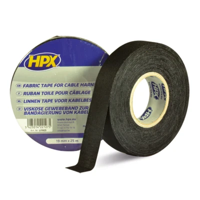 Kép: HPX Vászon Szövet Szalag Fekete 19mm x 25m