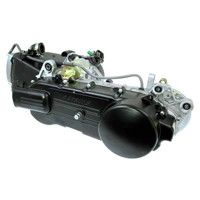 Kép: Motor komplett hosszú blokk hátsó dobfék, 835mm hajtószíj GY6 125/150cc 152/157QMI/QMJ