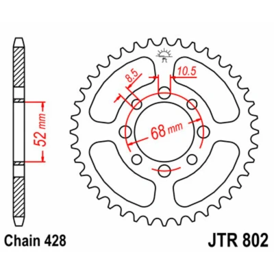Kép: JT SPROCKETS Acél Standard Hátsó Láncszem 802 428