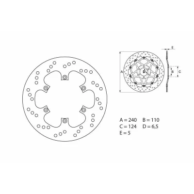 Kép: BREMBO Oro Fix féktárcsa 68B40781