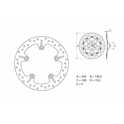 Kép: BREMBO Oro Fix féktárcsa 68B407C0