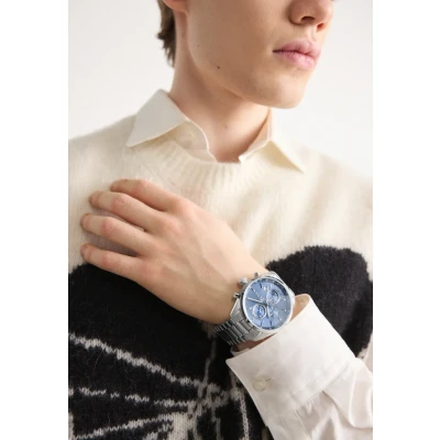 Kép: BOSS Grand PRIX Kronográf óra silvercoloured/blue, Méret: One Size, Silver/coloured/blue