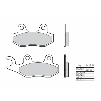 Kép: BREMBO utcai szintermetál fékbetétek 07SU12SP