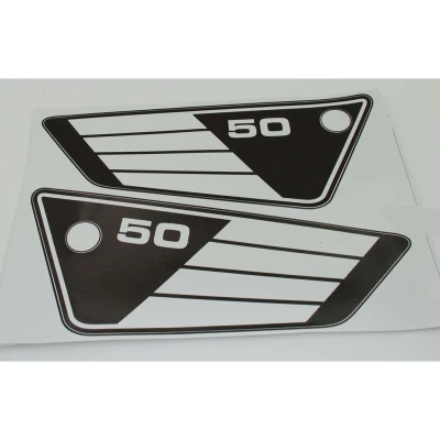 Kép: Oldaldekni matrica 100mm x 270mm Yamaha FS 1 Mokick, RD 50 számára