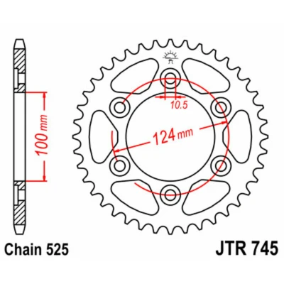 Kép: JTSPROCKETS JTR745.42 Lánckerék