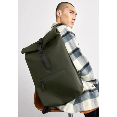 Kép: Rains Rolltop Rucksack Unisex Hátizsák, Méret: One Size, Green