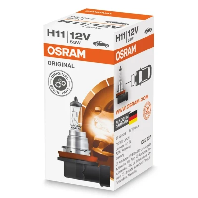 Kép: OSRAM 64211 Izzó, távfényszóró H11 12V 55W 3200K Halogén MERCEDES BENZ: G osztály SUV, E Sedan, C T modell, OPEL: Vectra Caravan