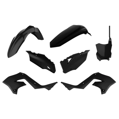 Kép: Idomkészlet Polisport Restyle fekete Kawasaki KX125 / 250
