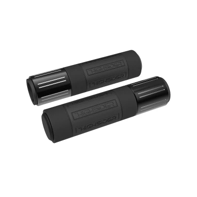 Kép: HIGHSIDER Conero kormány markolat gumi, 7/8&quot; (22,2 mm), 132 mm, fényes fekete polírozott élekkel