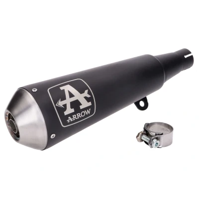 Kép: Kipufogórendszer Arrow Pro Race rozsdamentes acél fekete Brixton BX, Felsberg 125XC, Sunray Euro4 2019 .