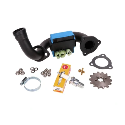 Kép: Dethrottling kit Premium / fekete gyűjtőcső Derbi Senda, Aprilia RX 50, SX Gilera RCR, SMT 2018 (Euro4)