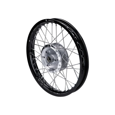 Kép: Tárcsás kerék 1,60 x 16 alumínium fekete Simson S50, S51, S53, S70, S83, KR51/1, KR51/2 Schwalbe, SR4 1 Spatz, 2 Star, 3 Sperber, 4