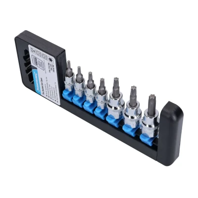 Kép: Torx T10 T40 1/4, 3/8 hüvelyk 7 darab dugókulcs készlet db