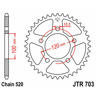 Kép: JTSPROCKETS JTR703.44 Lánckerék