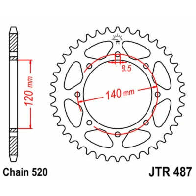 Kép: JTSPROCKETS JTR487.42 Lánckerék