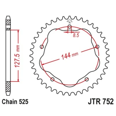 Kép: JTSPROCKETS JTR752.36 Lánckerék 36