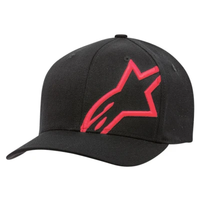 Kép: Alpinestars Corp Shift Fekete/Piros Görbített Baseball Sapka S/M