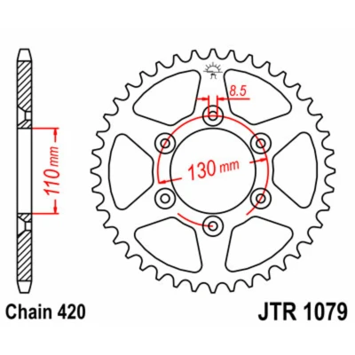 Kép: JT SPROCKETS Acél Standard Hátsó Láncszem 1079 420