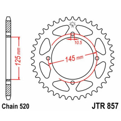 Kép: JT SPROCKETS Acél Standard Hátsó Láncszem 857 520