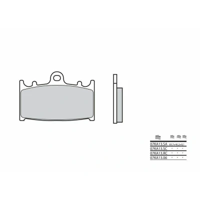 Kép: BREMBO Street Szénszálas Kerámia Fékbetétek 07KA1306