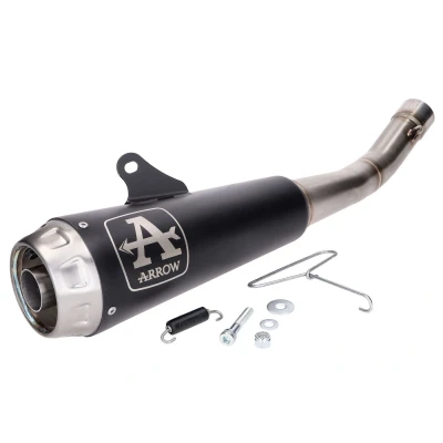 Kép: Kipufogórendszer Arrow Pro Race rozsdamentes acél fekete Yamaha MT 125, YZF R 125 4T Euro5 2020 hez.