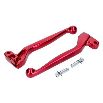Kép: ALU eloxált piros színű kuplung és fékkar a Simson S50, S51, S53, S70, S83, SR50, SR80 modellekhez