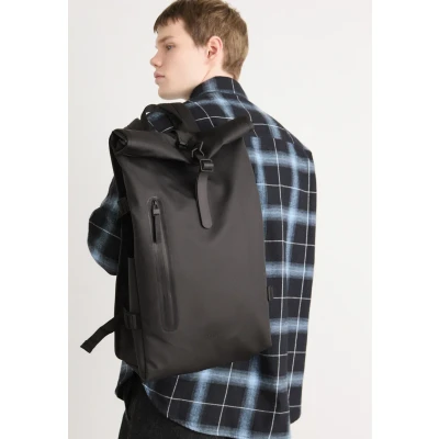 Kép: Rains Rolltop Large Unisex Hátizsák, Méret: One Size, Black