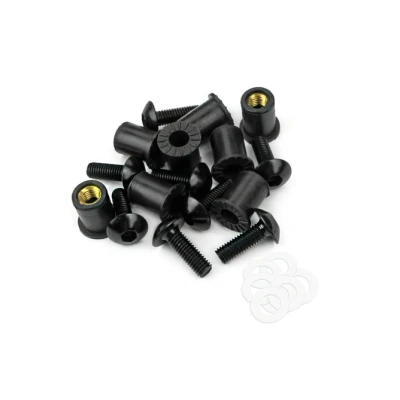 Kép: Szélvédő csavarkészlet fekete M5x16mm 8 db.