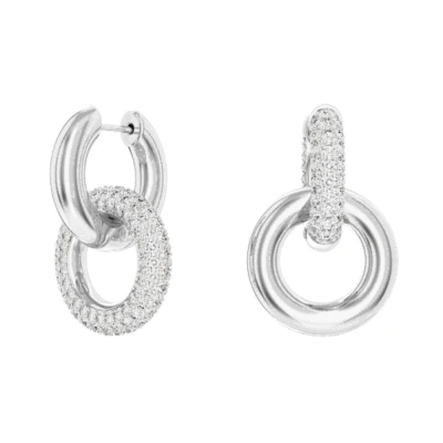 Kép: Swarovski Asymmetrical Design Fülbevalók, Méret: One Size, Silver