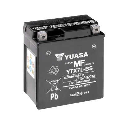 Kép: Yuasa karbantartásmentes akkumulátor savcsomaggal YTX7L BS