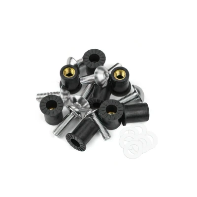Kép: Szélvédőcsavar készlet ezüst M5x16mm 8 db.