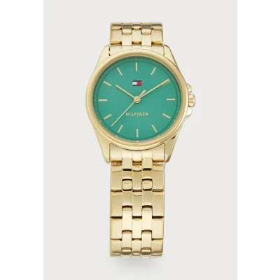 Kép: Tommy Hilfiger JADE Óra goldcoloured/green, Méret: One Size, Gold/coloured/green