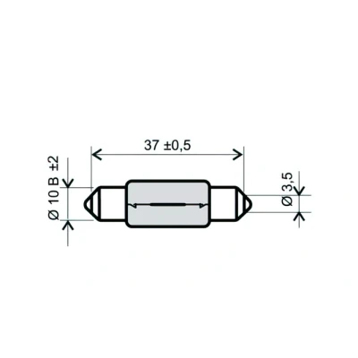 Kép: RMS 12V 5W T11x39 zászlós lámpa