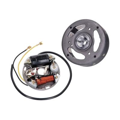 Kép: Gyújtás állórész, rotor komplett 6V 17W óramutató járásával megegyezően Puch Maxi E50 Sachs, Hercules, Zündapp gyújtóhoz