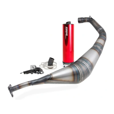 Kép: VOCA Warrior 50/70ccm es kipufogó piros hangtompító dobbal Derbi EBE, EBS, D50B