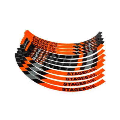 Kép: Rim matrica készlet motorkerékpárhoz 17&quot; Stage6 narancssárga