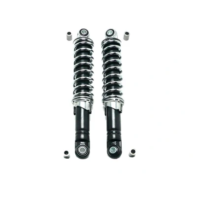 Kép: Állítható lengéscsillapítók 4 darab 8mm 10mm 240mm Fekete Króm Kreidler Flory, Zündapp Hercules, Puch számára